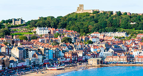 a view of the habour at Scarborough